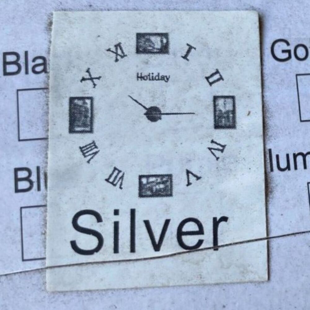 Roman Numerals Frameless Wall Clock Stickers, DIY Modern Decorative Clock SILVER